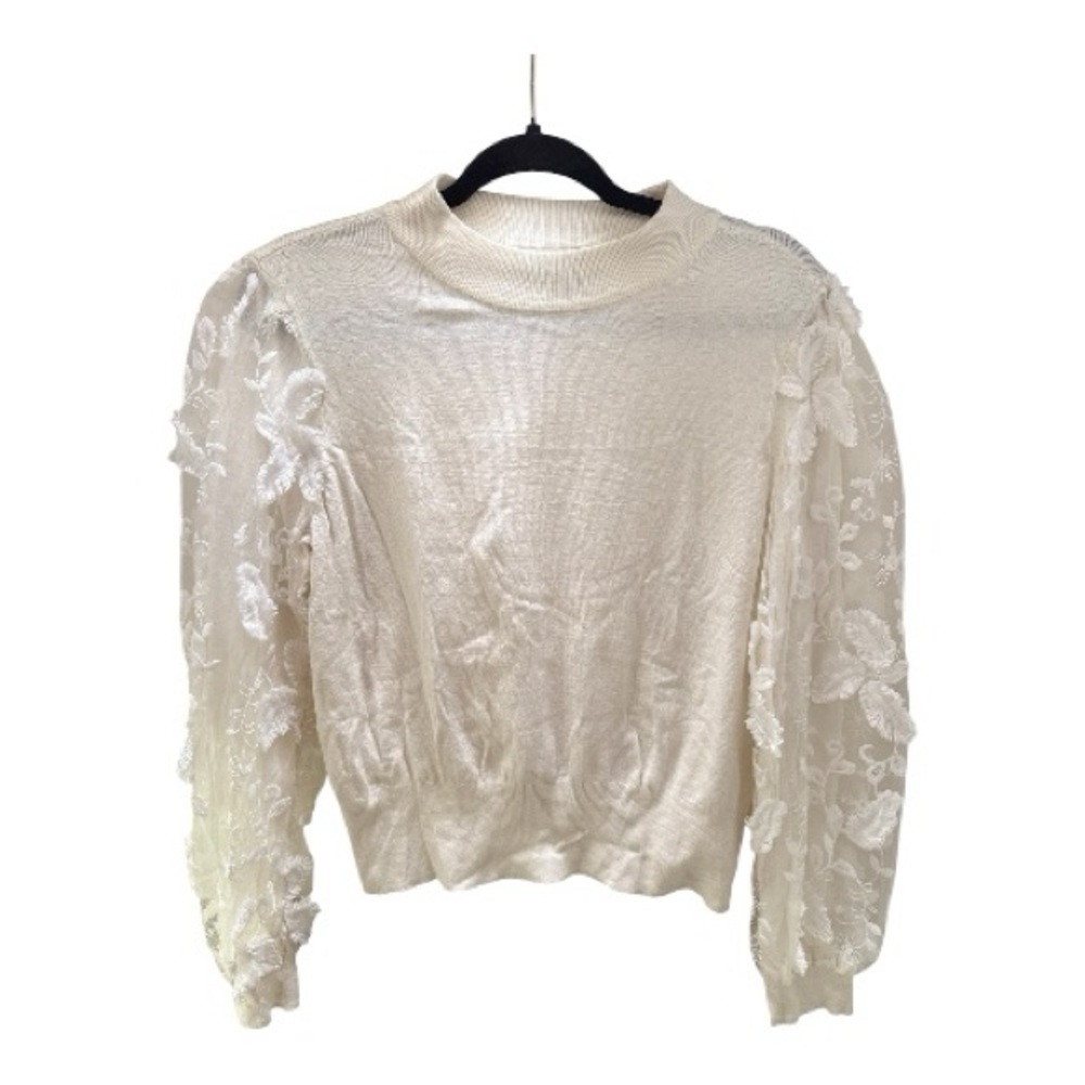 Joseph Cream Floral Lace Blouse